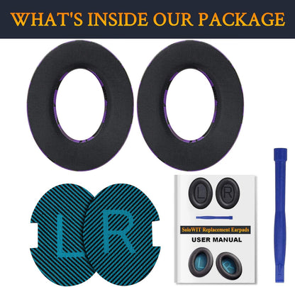 SoloWIT Earpads Cushions for Bose Headphones, Replacement Ear Pads for Bose QuietComfort 15 QC15 QC25 QC2 QC35/Ae2 Ae2i Ae2w/SoundTrue & SoundLink Around-Ear Series - QC25 PL Black&Blue