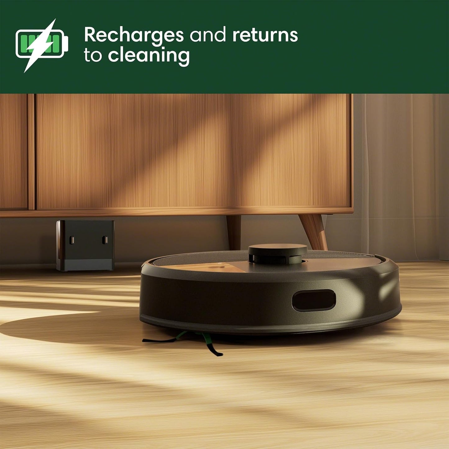 Roomba 105 Combo Robot Vacuum & Mop - Easy to use, Intense Power-Lifting Suction, LiDAR Navigation, Multiple Cleaning Modes, Avoids Mopping Carpets, Self-Charging, Works with Alexa | LiDAR navigation, power-lifting suction