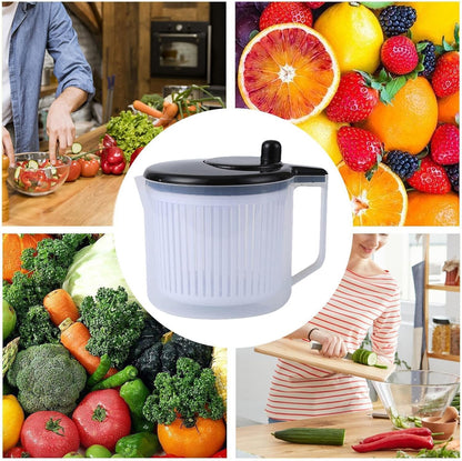 Fruit Cleaner Spinner - Fruit Dryer Spinner Vegetable Washer with Handle | Kitchen Gadgets, Fruit Washing Bowl for Fresh Crisp Clean Salad and Produce