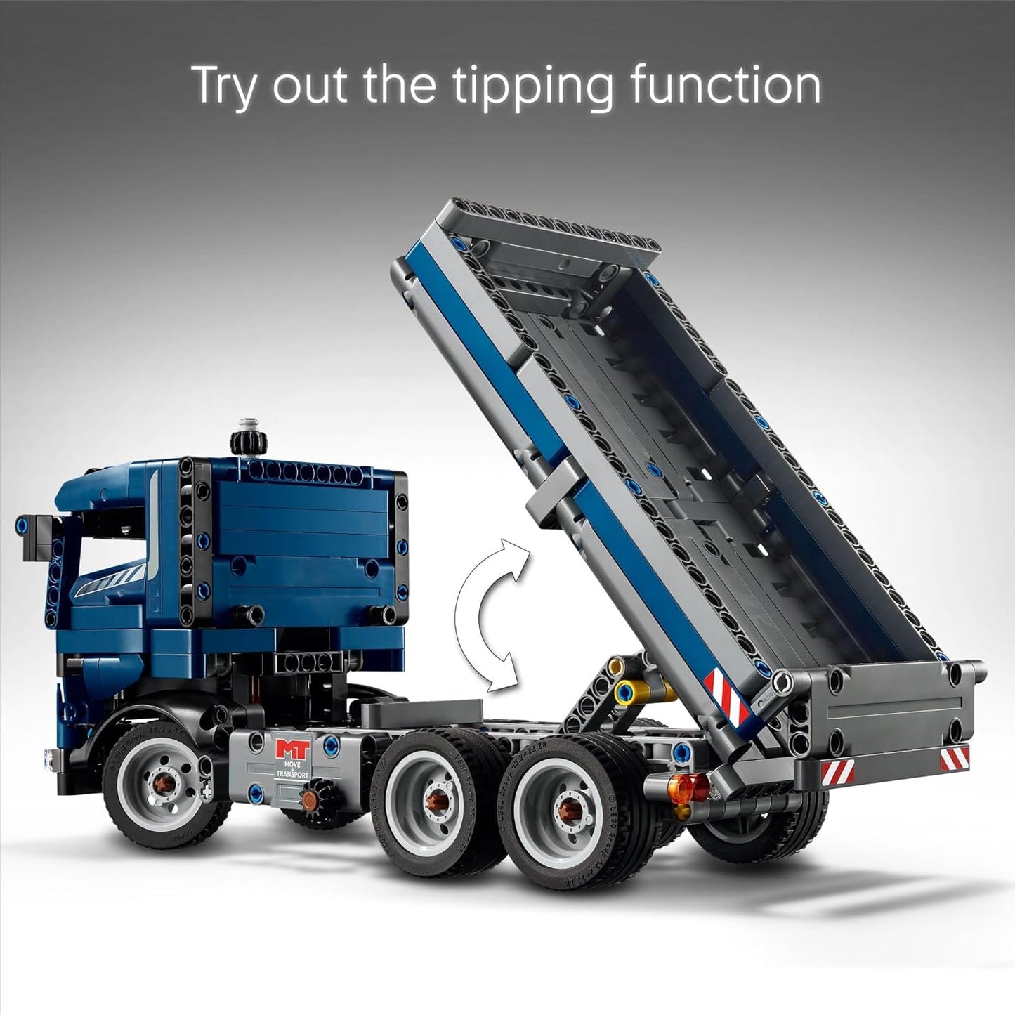 Tipping Dump Truck Building Toy | Construction Truck Model Kit | Engineering Vehicle Playset | Interlocking Building Blocks | Kids Construction Toy - PuriLite