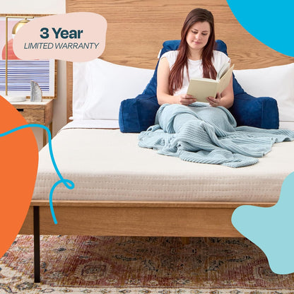 Linenspa Shredded Foam Reading Pillow - Perfect for Adults, Teens, and Kids - Velour Cover - 3 Year U.S. Warranty, Stone