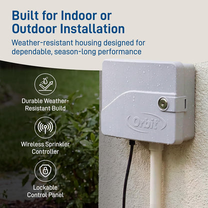 Orbit B-hyve 12-Zone Smart Sprinkler Controller | Indoor & Outdoor Wi-Fi Irrigation Timer with App Control