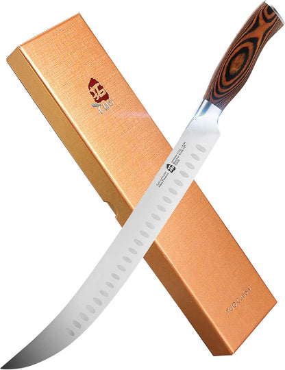 TUO Boning Knife - Razor Sharp Fillet Knife - High Carbon German Stainless Steel Kitchen Cutlery - Pakkawood Handle - Luxurious Gift Box Included - 7 inch - Fiery Phoenix Series