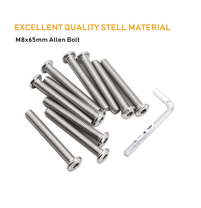 binifiMux 4pcs M10-1.25 x 70mm Serrated Flanged Hex Bolts Flange Hexagon Screws, Stainless Steel 18-8 (304), Plain Finish, DIN 6921