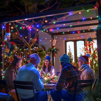 JMEXSUSS 66ft 200 LED Halloween Lights Outdoor, Orange String Lights Clear Wire, 8 Modes Orange Halloween Christmas String Lights Plug in for Tree Indoor Patio Garden Thanksgiving Decorations