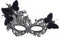 Zinniday Butterfly Masquerade Masks for Women - 2025 Venetian Lace Mask with Rhinestone, 1950s Eyemask for Woman