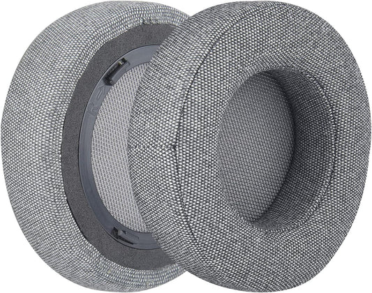 Geekria Comfort Linen Replacement Ear Pads for Corsair Virtuoso RGB/WirelessSE/WirelessXT Headphones Ear Cushions (Grey) - PuriLite