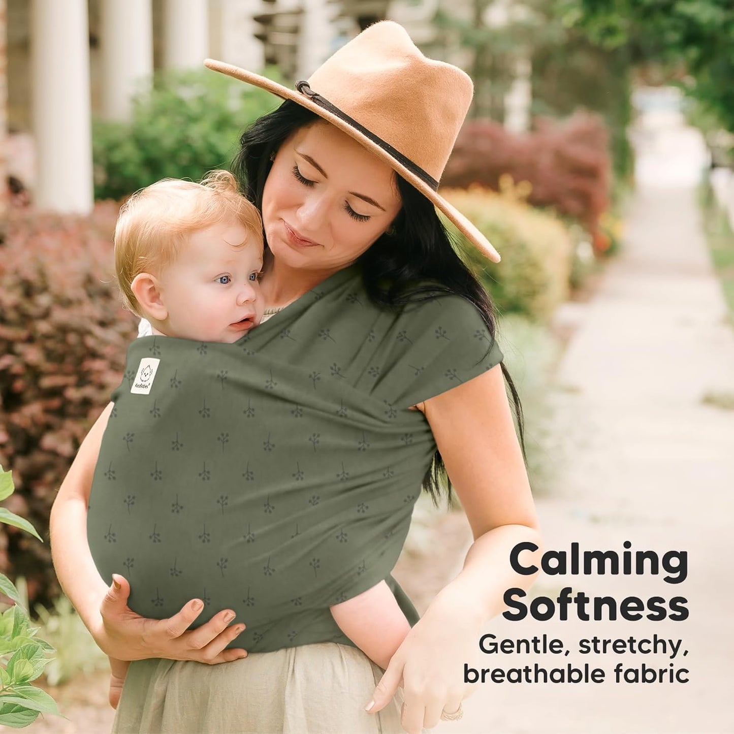 KeaBabies Baby Wrap Carrier - All in 1 Original Baby Carrier Newborn To Toddler Sling, Easy to Wear, Hands Free Bonding, Lightweight, Breathable Infant Wraps (Trendy Black)