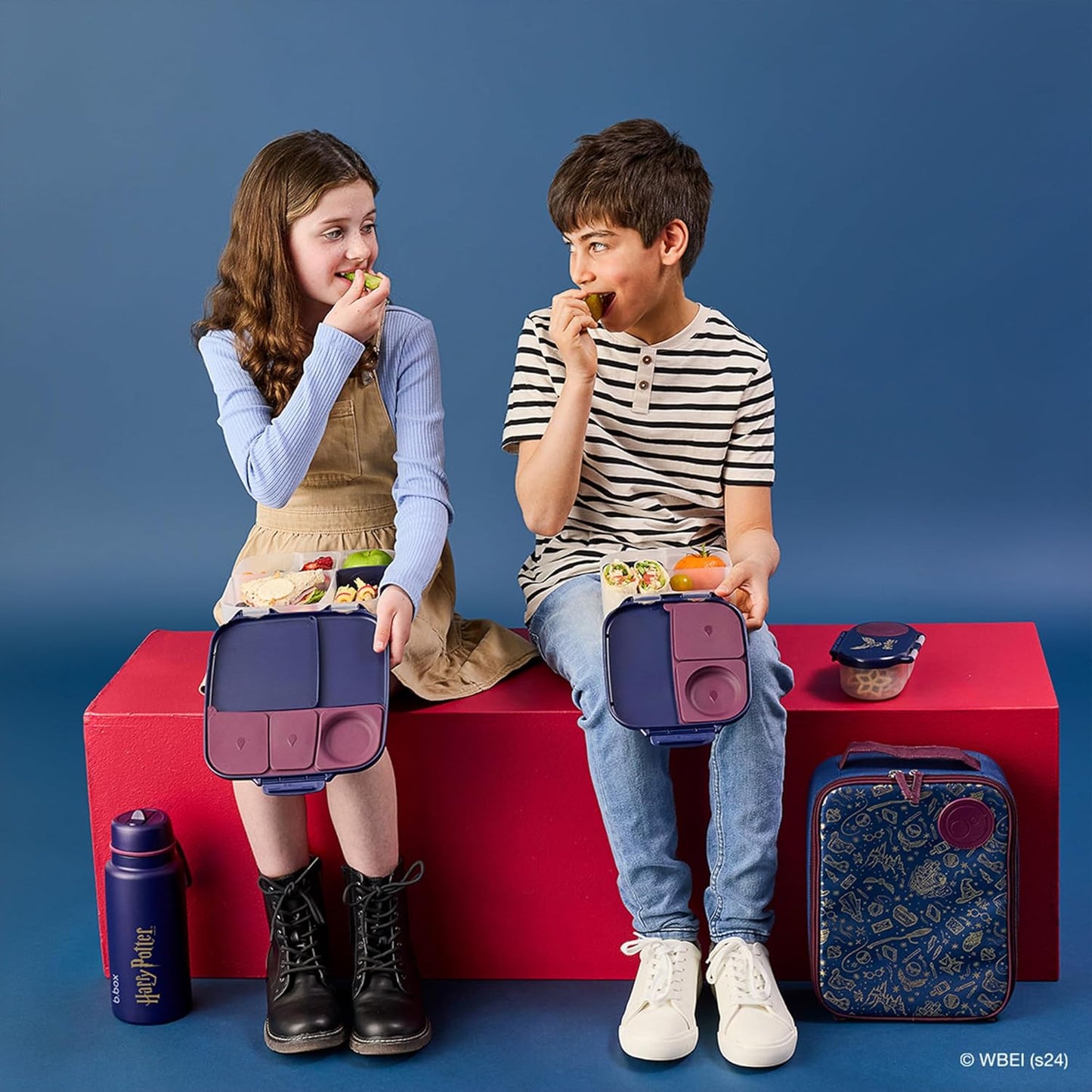 b.box 5-Compartment bento Style Lunch Box for Kids, Toddlers, Childrens, BPA-Free Food Storage Container with Cooler Pack, ON-The-GO Food Box with Handles Included Custom Divider, Lemon Twist