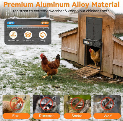 Large Automatic Chicken Coop Door Solar Powered