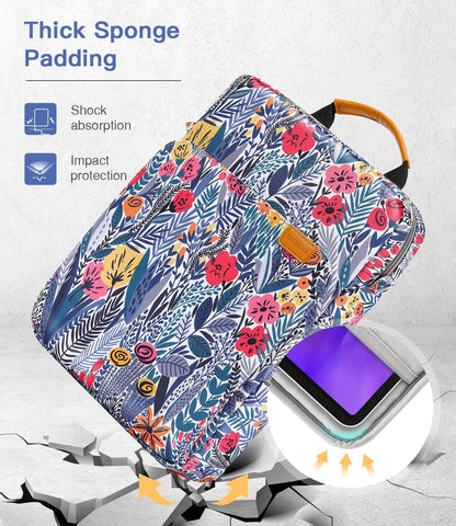 MoKo 13.3-14 Inch Laptop Sleeve Bag Fits MacBook Pro M3/M2 14" 2023, MacBook Pro 13" M2, New MacBook Air 13.6" M3/M2 2024/2022,Tab S8 Ultra 14.6",Handle Carrying Case with Shoulder Strap, Black & Gray - PuriLite