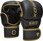 RDX MMA Gloves Sparring Grappling, Hybrid Open Palm Martial Arts Mitts Men Women, Maya Hide Leather Wrist Support, Cage Fighting Combat Sports, Muay Thai Training, Punching Bag and Kickboxing