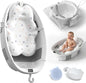 Collapsible Baby Bathtub - Large Baby Bath Tub with Thermometer | Bath Essential Bañera para Bebe Easy Fold Baby Tub | Travel Infant Newborn Toddler Bathtub for Baby Girl Boy 0 to 36 Months (Grey)