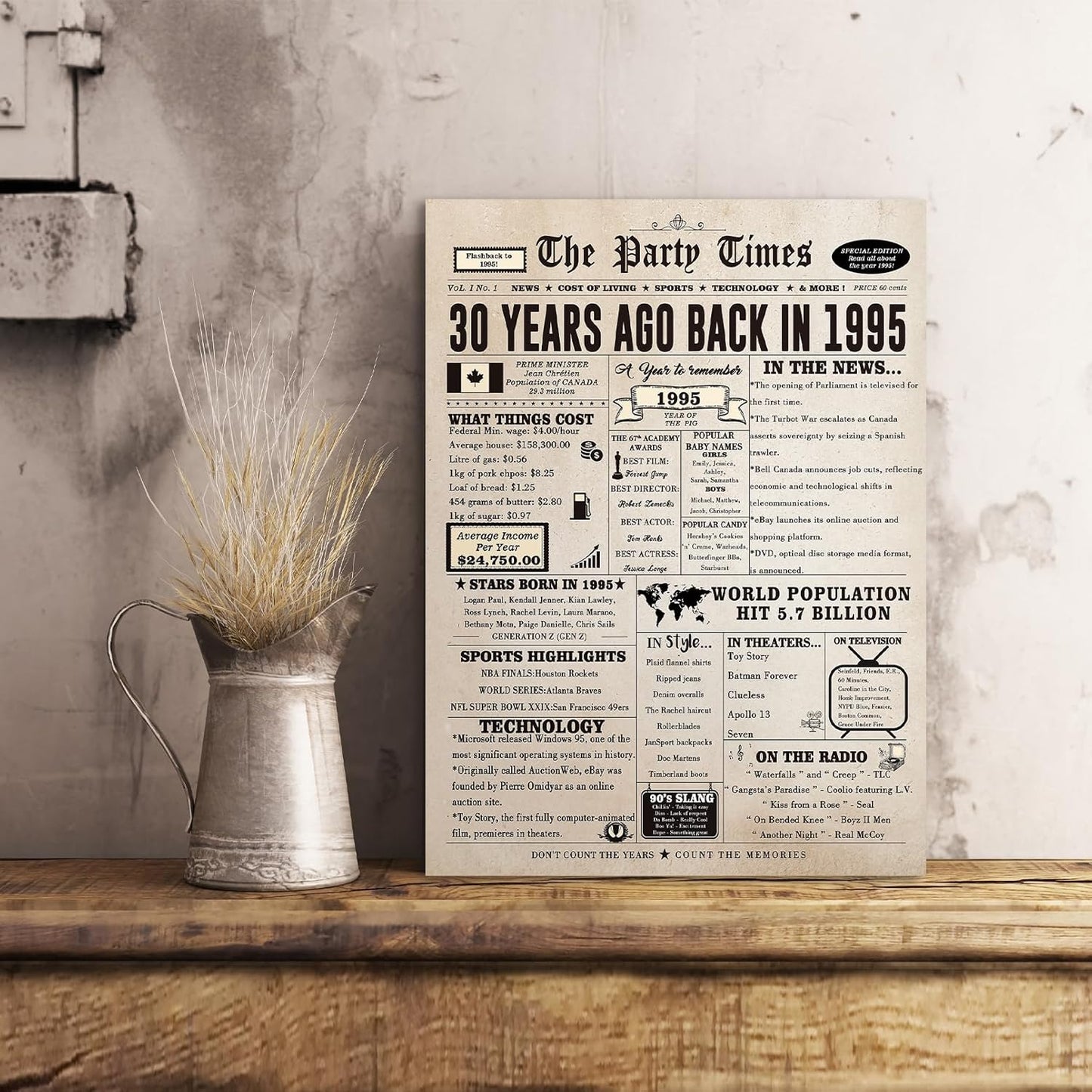 Large 50 Years Old Birthday Gifts for Women Men,Happy 50th Birthday Card for Husband Wife, Retro 50 Years Old Birthday Gifts for Mom Dad