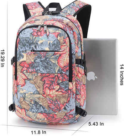 Tzowla Laptop Travel Slim School Backpack Water Resistant Anti-Theft Bag with USB Charging Port and Lock 15.6 Inch Computer Business Backpacks for Men Women College Student Gift,Bookbag Casual Daypack