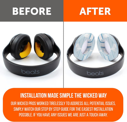 WC Wicked Cushions Replacement Ear Pads for Beats Studio 2 & 3 (B0501, B0500) Wired & Wireless | Does NOT Fit Beats Solo | Softer PU Leather, Enhanced Foam & Stronger Adhesive | Emerald Tide