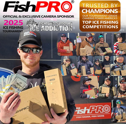 2026 Underwater Fishing Camera - FishPRO® 4.3'' 5,000mAh, (NO Need Learn) Ice Fishing Camera Fish Finder Gift for Men, 3-Grade IR, USB-C, 1000TVL, 50ft Cable, (Easy to Use for Any Age) Ice Fish Camera