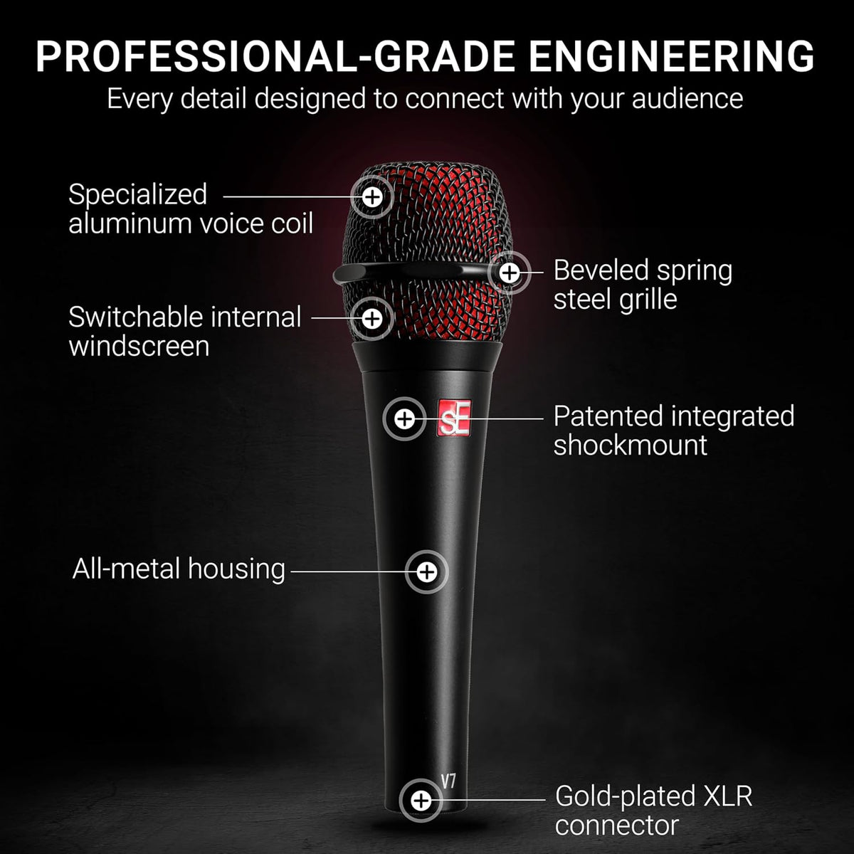 SE ELECTRONICS - V7 Studio Grade Handheld Microphone Supercardioid