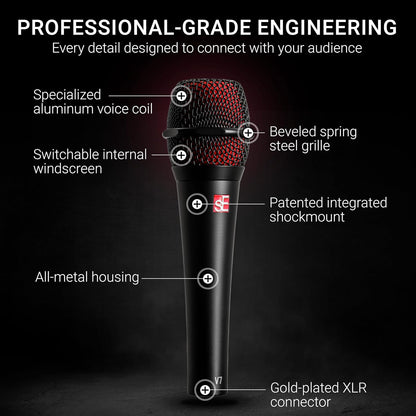 SE ELECTRONICS - V7 Studio Grade Handheld Microphone Supercardioid