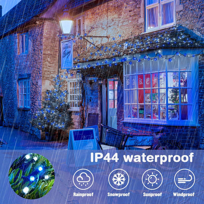 JMEXSUSS 66ft 200 LED Halloween Lights Outdoor, Orange String Lights Clear Wire, 8 Modes Orange Halloween Christmas String Lights Plug in for Tree Indoor Patio Garden Thanksgiving Decorations