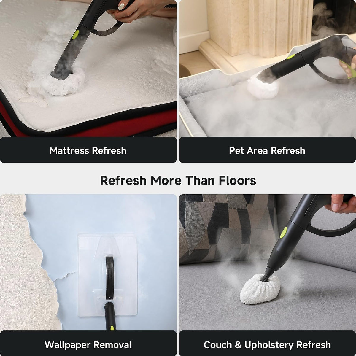 Heavy-Duty Steam Cleaner for Home, 1500W High Pressure with 22 Accessories
