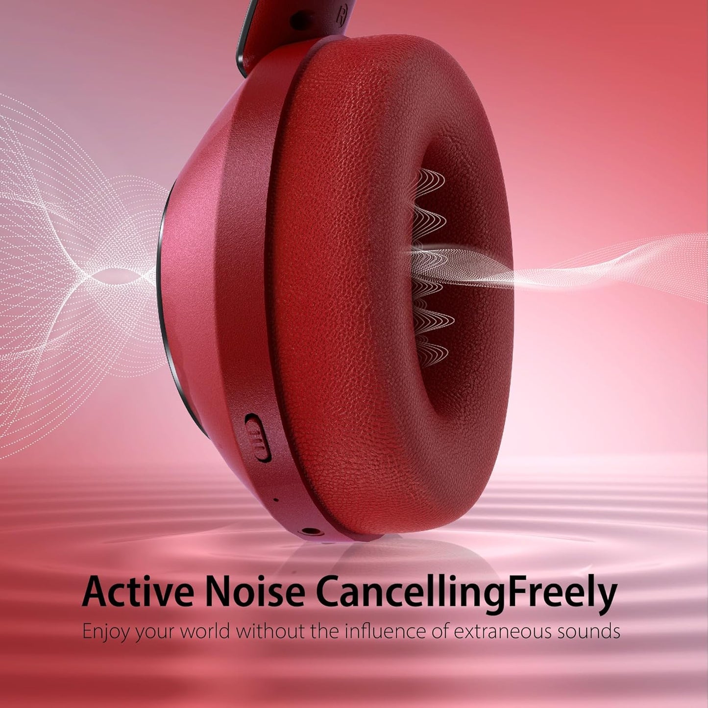 Active Noise Cancelling Headphones, 100H Playtime Headphones Bluetooth Wireless, Bluetooth Headphone Over Ear with Built-in Mic, Wireless Headphone for Travel, Home, Office, Call, Music, Meeting
