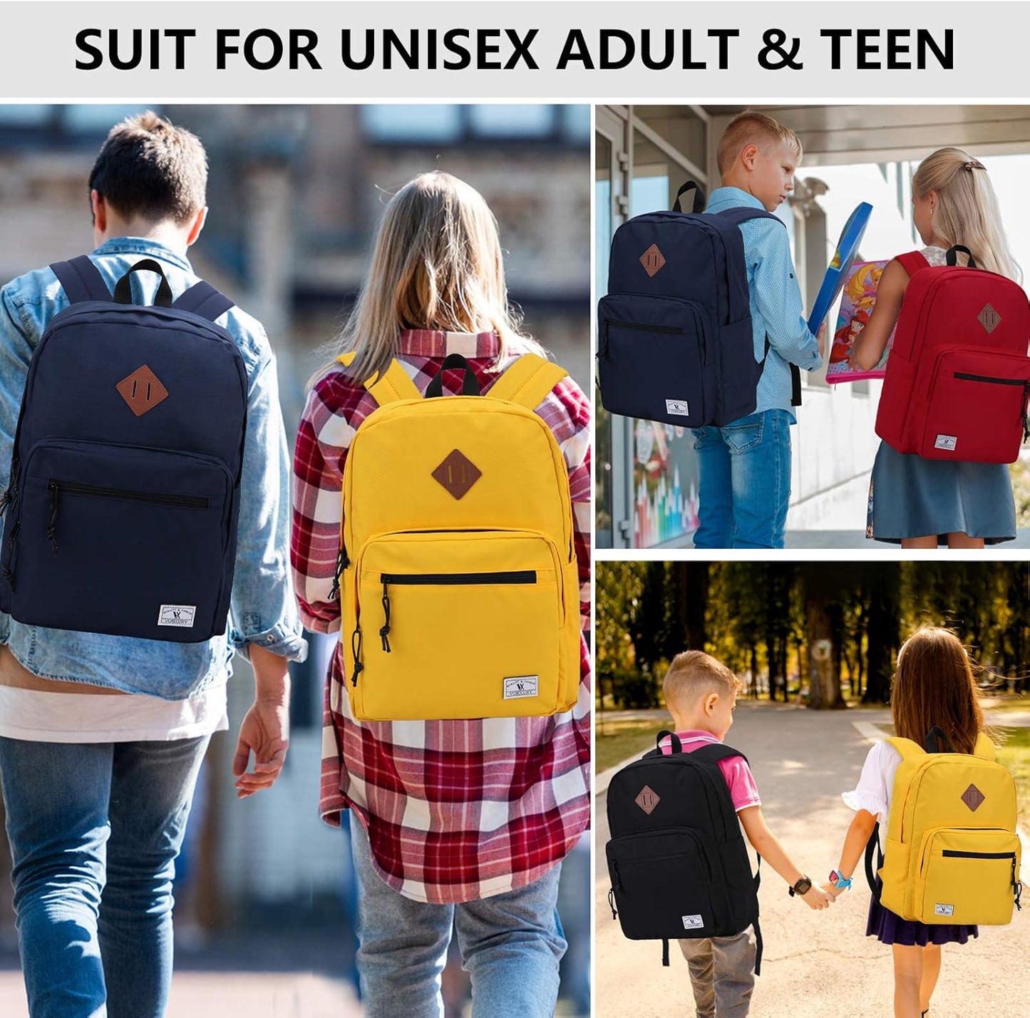 School Backpack for Kids,Lightweight Water Resistant Work Travel Backpack for Women Men Teens VONXURY