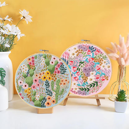 Purilite Select 3-Sets Flower Embroidery Kit