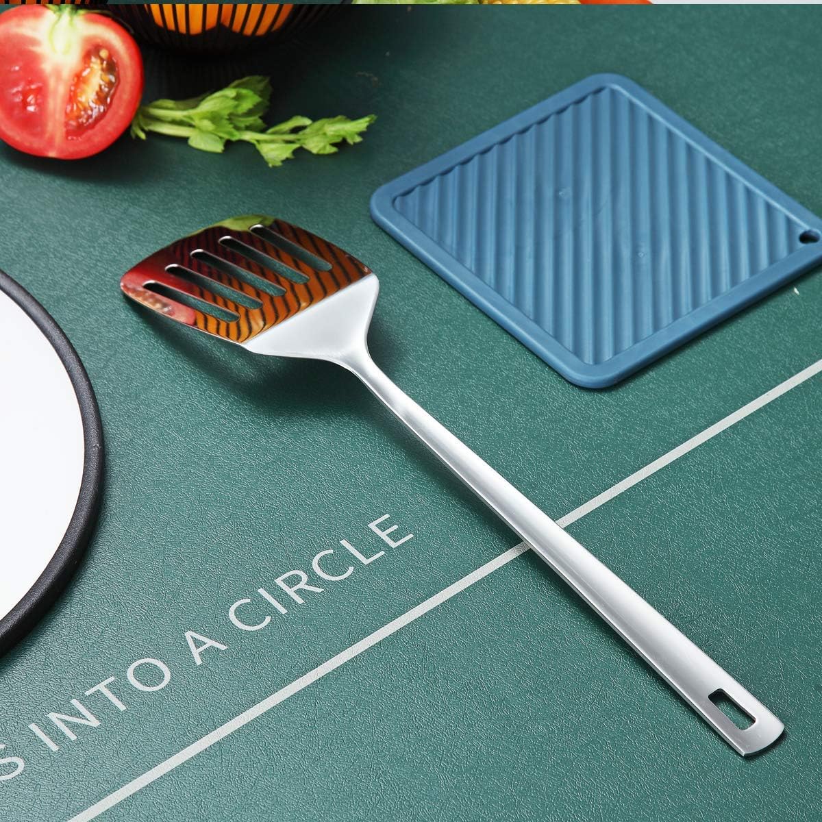 Stainless Steel Cooking Utensils Set, Berglander 13 Pieces Kitchen Utenisls Set, Kitchen Tools Set with Utensil Holder Non-Stick and Heat Resistant,Dishwasher Safe, Easy to Clean (13 Packs)