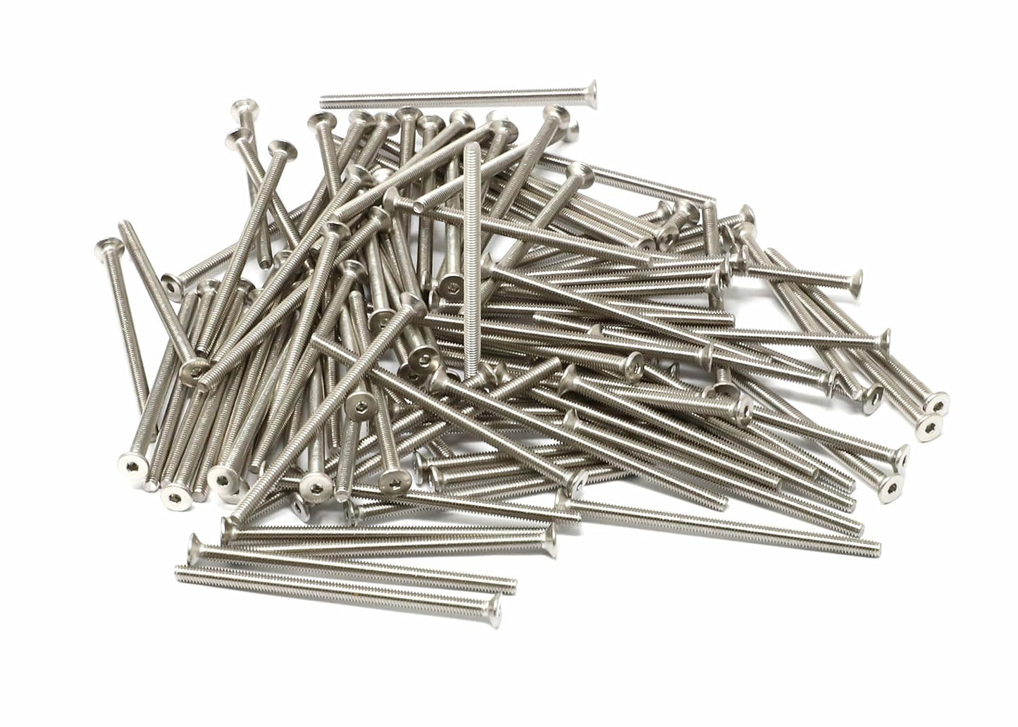 iexcell 5 Pcs M8 x 80mm Thread Pitch 1.25 mm Stainless Steel 304 Hex Socket Flat Head Cap Screws Bolts Kit