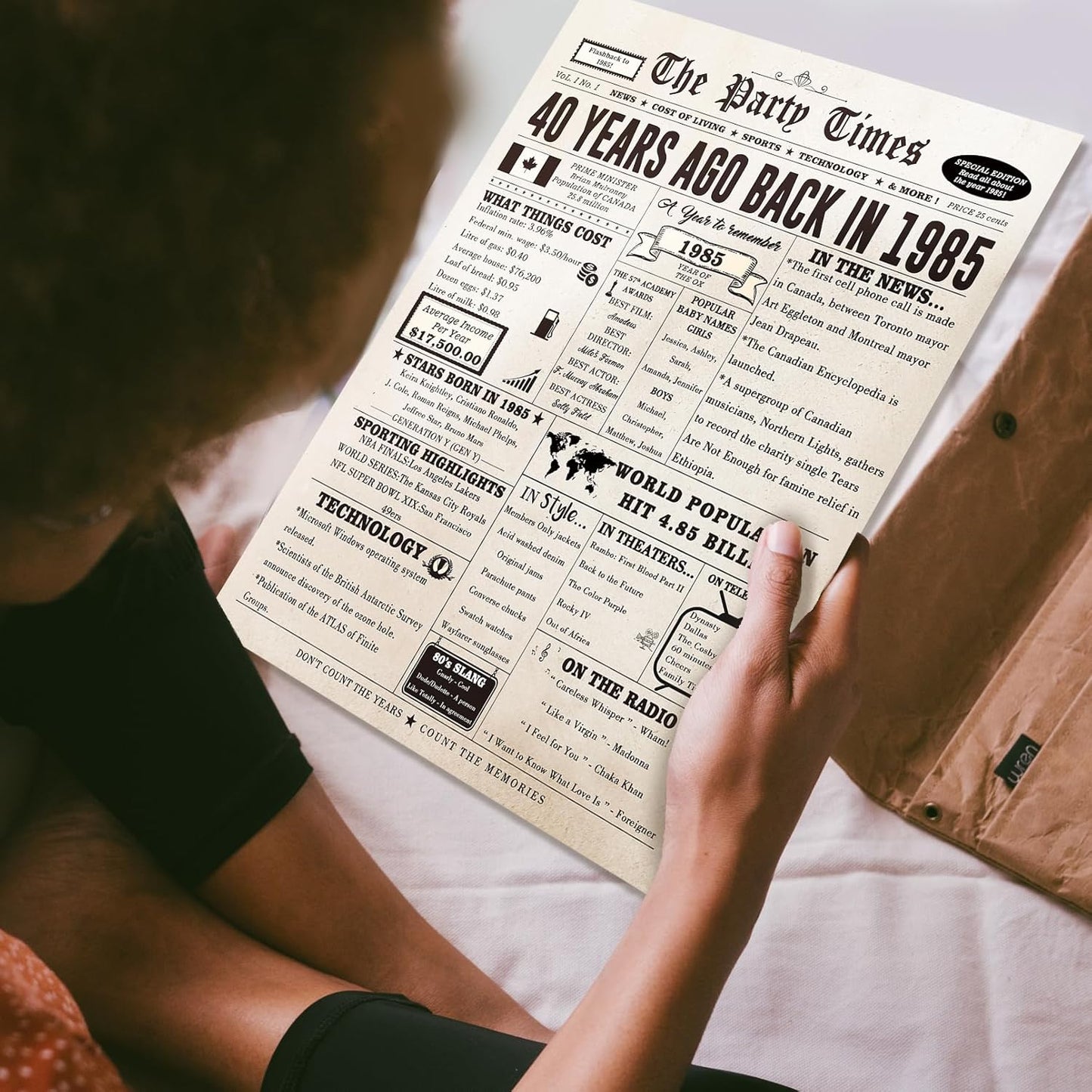 Large 50 Years Old Birthday Gifts for Women Men,Happy 50th Birthday Card for Husband Wife, Retro 50 Years Old Birthday Gifts for Mom Dad