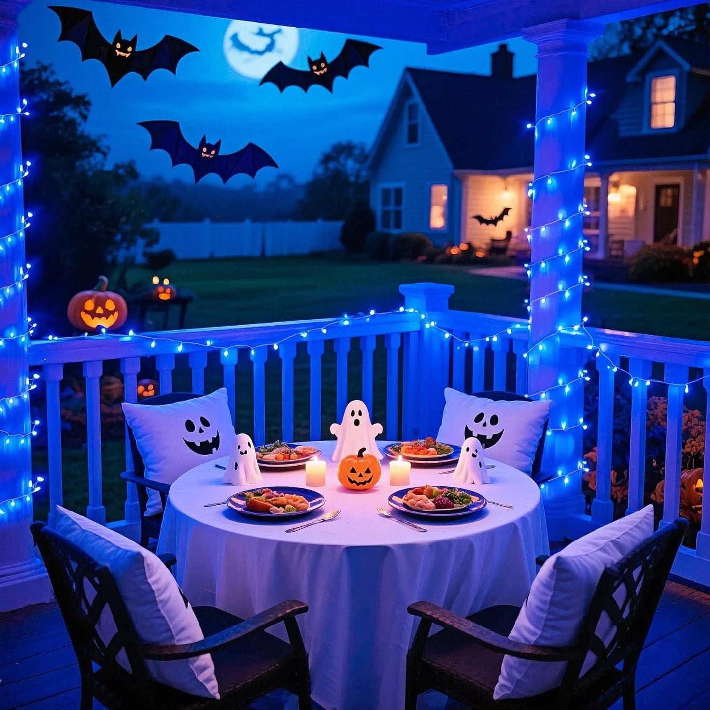 JMEXSUSS 66ft 200 LED Halloween Lights Outdoor, Orange String Lights Clear Wire, 8 Modes Orange Halloween Christmas String Lights Plug in for Tree Indoor Patio Garden Thanksgiving Decorations