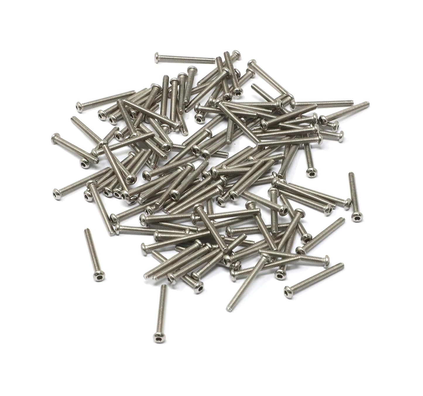 iexcell 50 Pcs M6 x 20mm Thread Pitch 1 mm Stainless Steel 304 Hex Socket Button Head Cap Screws Bolts Kit