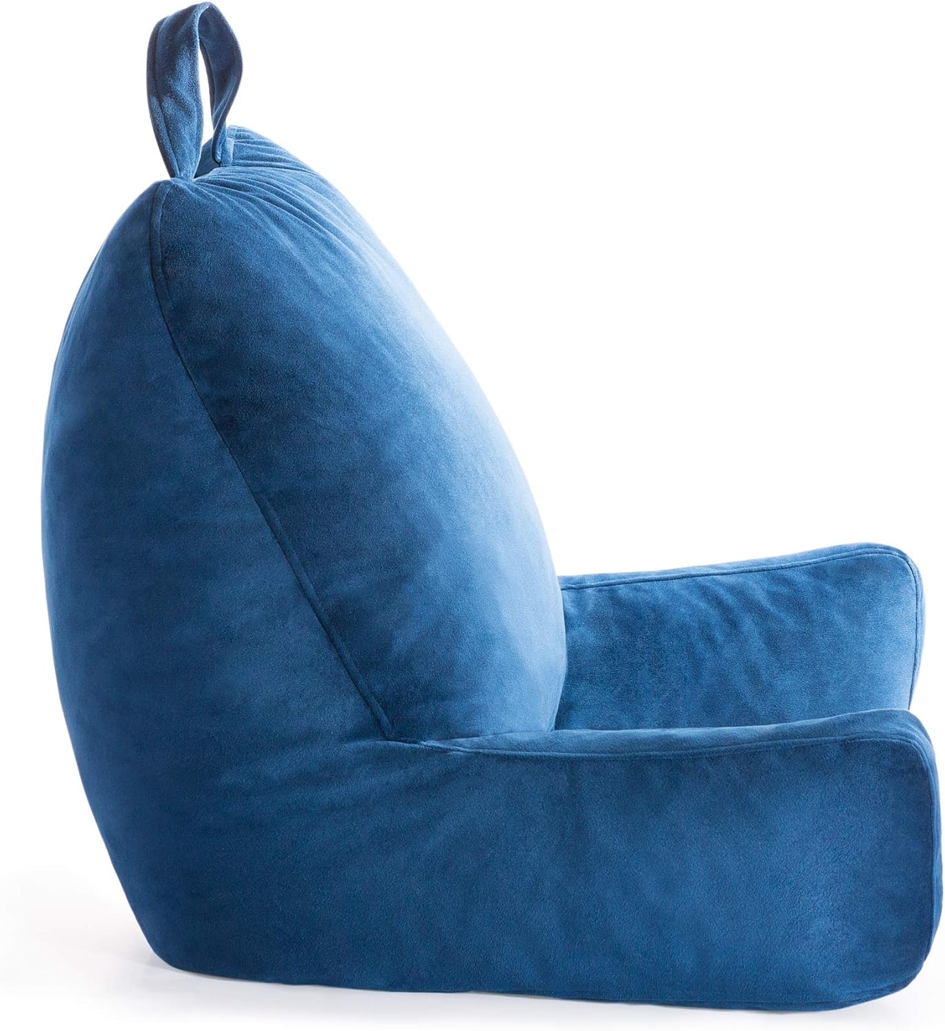 Linenspa Shredded Foam Reading Pillow - Perfect for Adults, Teens, and Kids - Velour Cover - 3 Year U.S. Warranty, Stone