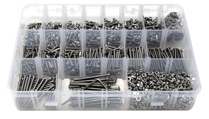 iexcell 50 Pcs M6 x 20mm Thread Pitch 1 mm Stainless Steel 304 Hex Socket Button Head Cap Screws Bolts Kit