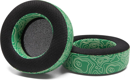 WC Freeze Virtuoso - Hybrid Fabric Cooling Gel Replacement Earpads for Corsair Virtuoso Gaming Headset, Made by Wicked Cushions, Improved Durability, Thickness and Sound Isolation | Cyan Prism