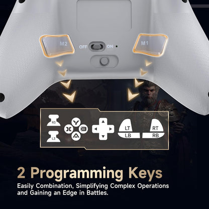 EasySMX X15 PC Controller - Enhanced Wireless Bluetooth Controller with Hall Joysticks/Hall Triggers/RGB Lighting - No Stick Drift, No Dead Zone - Work for Windows PC, Android, Steam and Switch