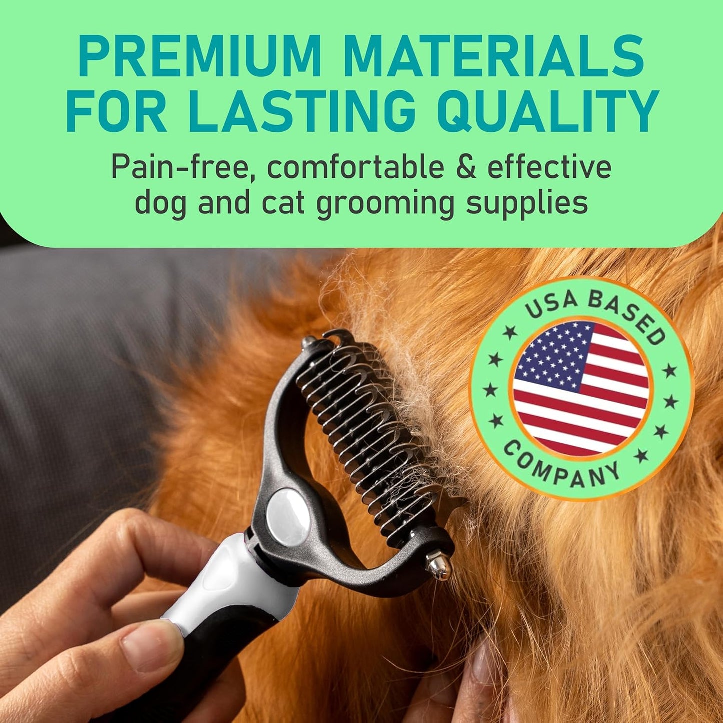 Maxpower Planet Pet Grooming Brush - Double Sided Shedding, Dematting - Undercoat Rake for Dogs - Dog Grooming Brush - Deshedding Brush for Dogs - Dog Brush, Cat Brush, Reduce Shedding by 95%, Black