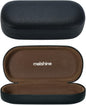 molshine Hard Shell Leather Sunglasses Case,Classic Large Glasses Case for Women Men,Sunglass Eyeglasses