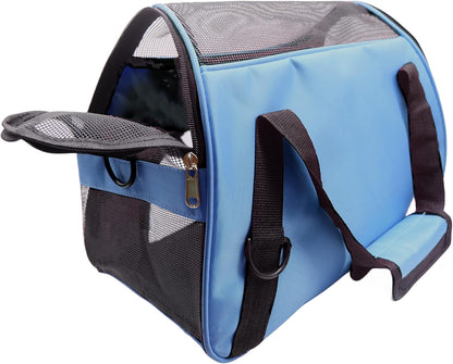 Dotala Cat Carrier,Collapsible Soft-Sided Pet Travel Carrier,Airline Approved Small Dog Cat Carrier for Small Puppy and Cats (Blue)