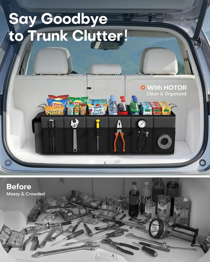 HOTOR Car Trunk Organizer for SUV - Car Organizer with Removable Cooler Bag