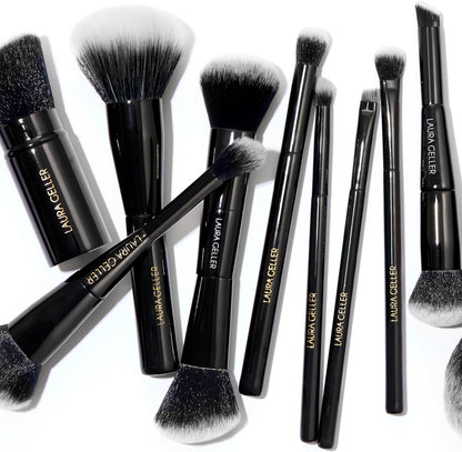 LAURA GELLER NEW YORK Dual-Ended Blush + Bronzer Brush - Blush Bronzer Contour Face Makeup Brush