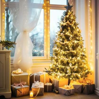 JMEXSUSS 66ft 200 LED Halloween Lights Outdoor, Orange String Lights Clear Wire, 8 Modes Orange Halloween Christmas String Lights Plug in for Tree Indoor Patio Garden Thanksgiving Decorations