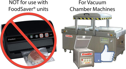 Online Packaging Solutions Vacuum Chamber Pouches | 3 Mil Clear Food Storage Bags for Vacuum Sealing
