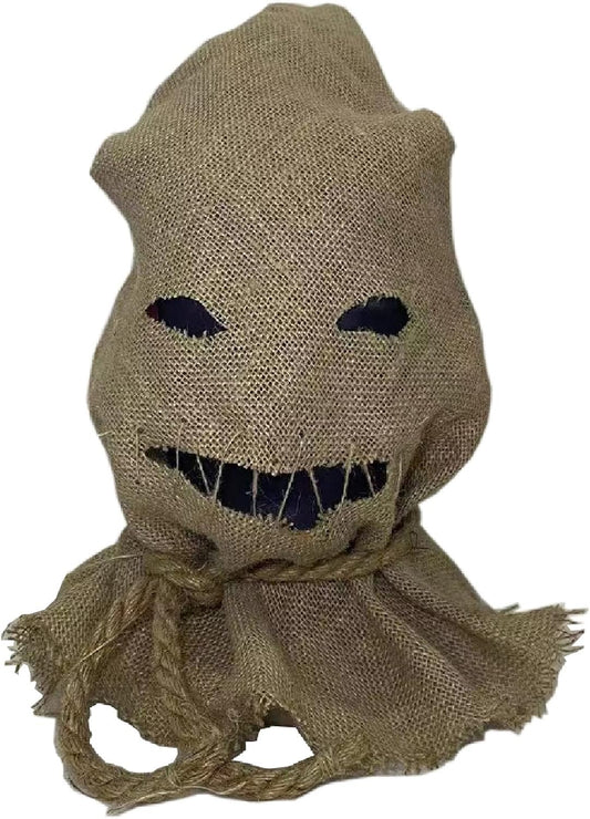 Halloween Horror Mask With Straw Hair Creepy Scary Burlap Sack Mask Cosplay Party Costume Headgear Adult