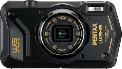 PENTAX WG-8 Black All-Weather Adventure Camera, Featuring Outstanding Waterproof, dustproof, Shock-Resistant Performance, Multi-Application Ring Light for Macro Photography and Webcam Function