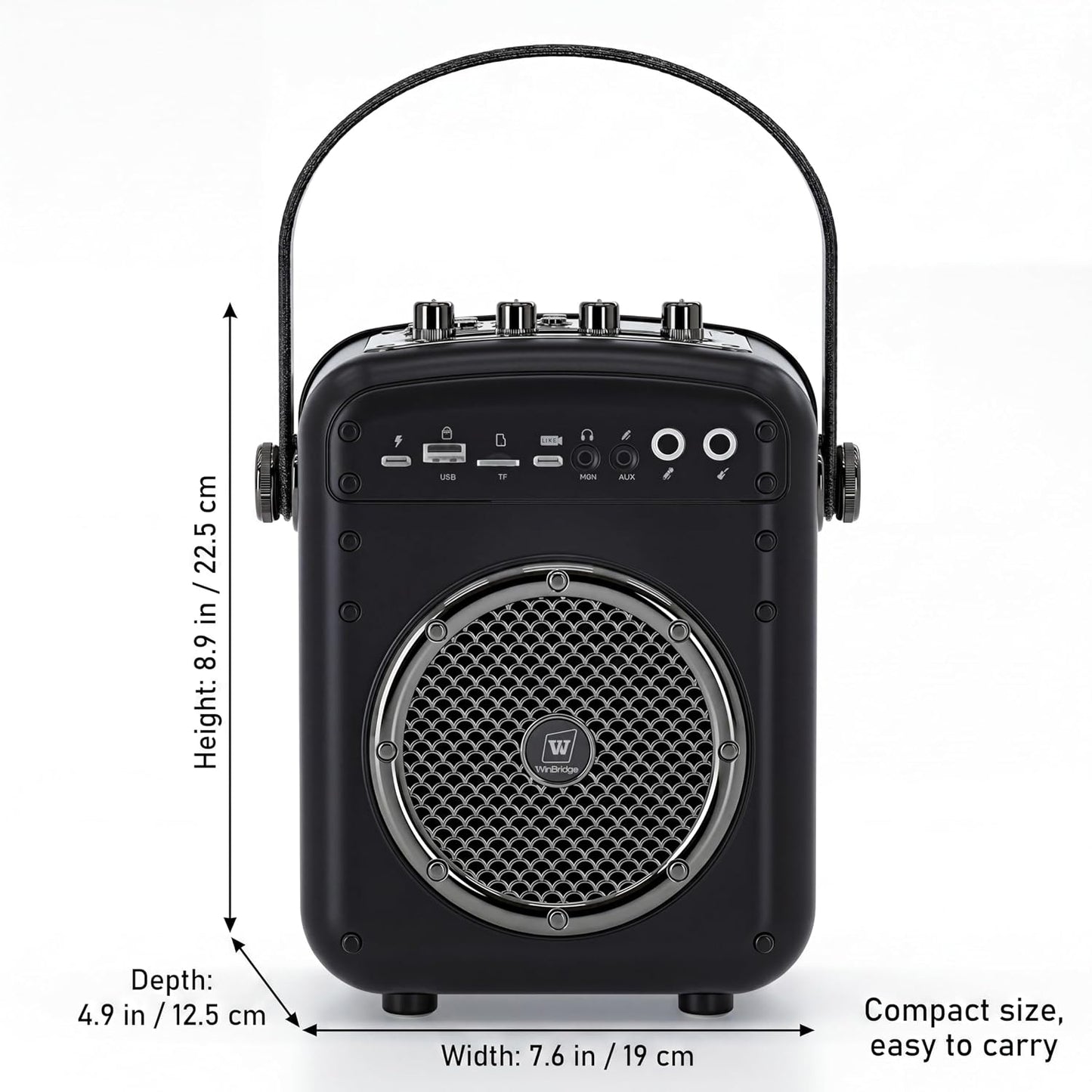 70W Voice Amplifier with UHF Wireless Handheld Microphone & Bluetooth 5.3