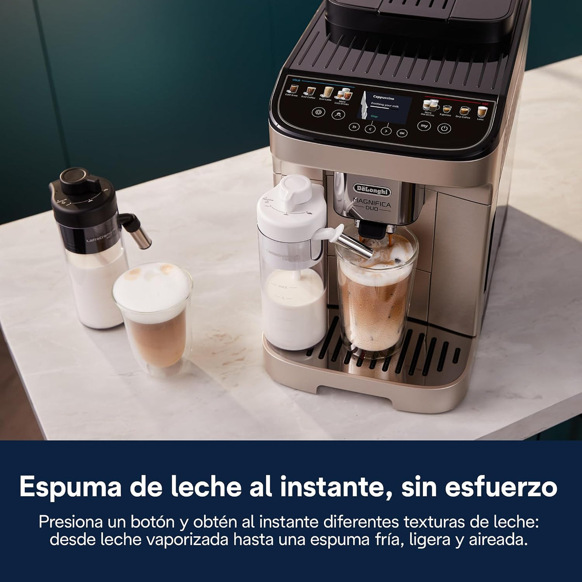 Automatic Espresso Machine with Milk Frother | 20 Hot & Cold Drinks, Built-In Grinder and Touchscreen
