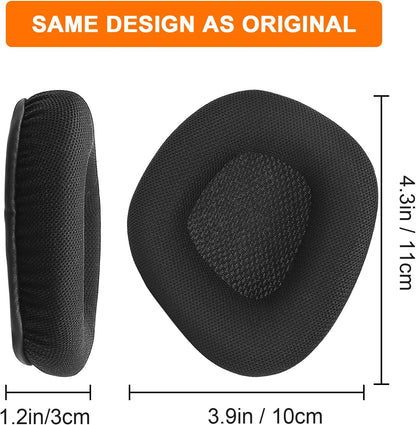 GVOEARS Replacement Ear Pads Cushions for Corsair Void/Void Pro/Void Pro RGB/Void Pro RGB SE/Void Pro Elite/RGB Wireless Earpads Gaming Headsets, Mesh Fabric with Soft Protein Leather(Black)