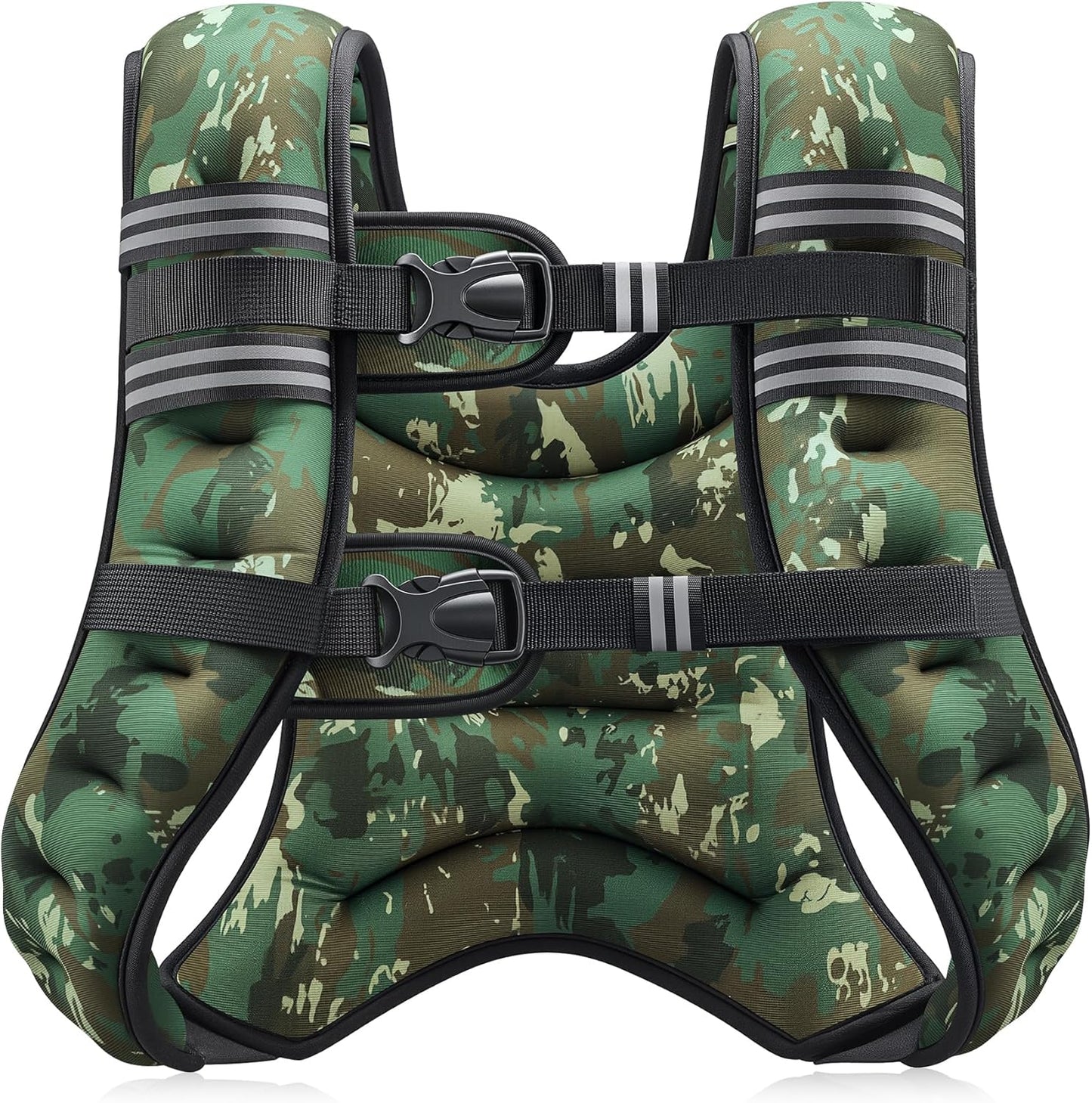 ZELUS Weighted Vest, 6lb/8lb/12lb/16lb/20lb/25lb/30lb Weight Vest with Reflective Stripe for Workout, Strength Training, Running, Fitness, Muscle Building, Weight Loss, Weightlifting